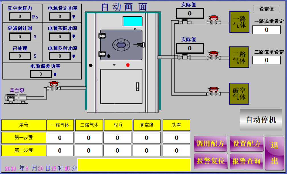 自动控制界面-赢咖7等离子表面处理设备